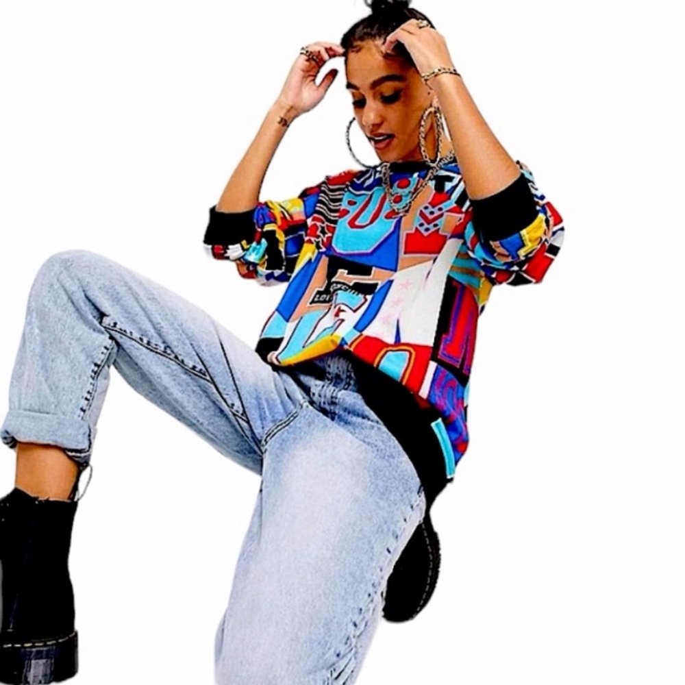 Love Moschino • Unisex AOP Colorblock Sweatshirt - Picture 4 of 11